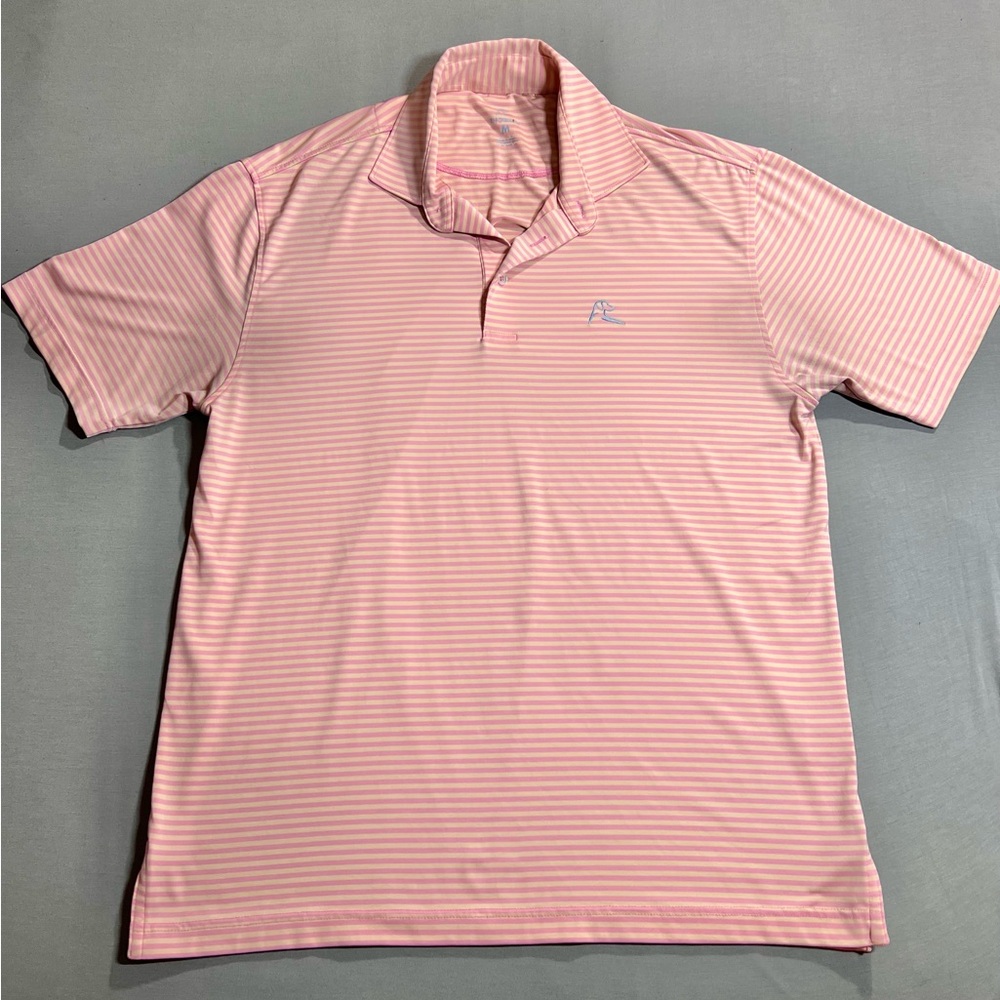 Rhoback Men's Pink Striped Polo Shirt